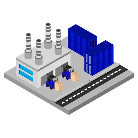Factory Building  Illustration