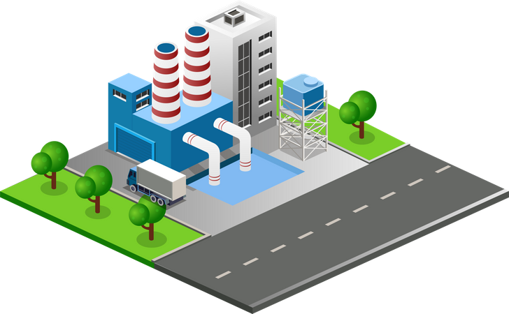 Factory building  Illustration