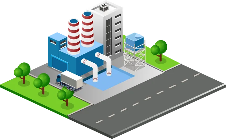 Factory building  Illustration