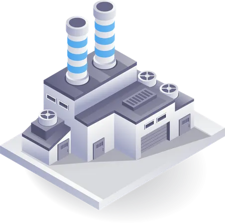 Factory industrial technology building  Illustration