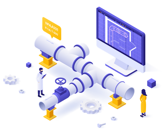 Factory Maintenance  Illustration