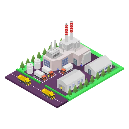 Factory Plant  Illustration