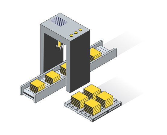 Factory Production  Illustration