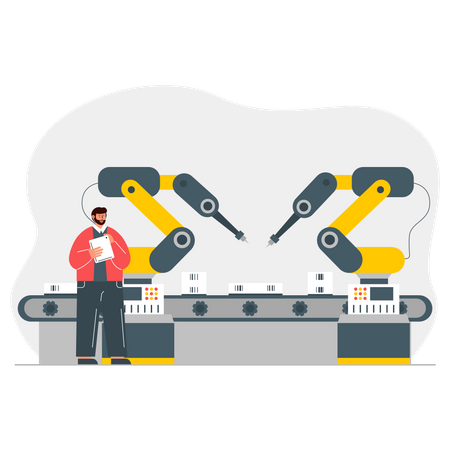 Factory production  Illustration