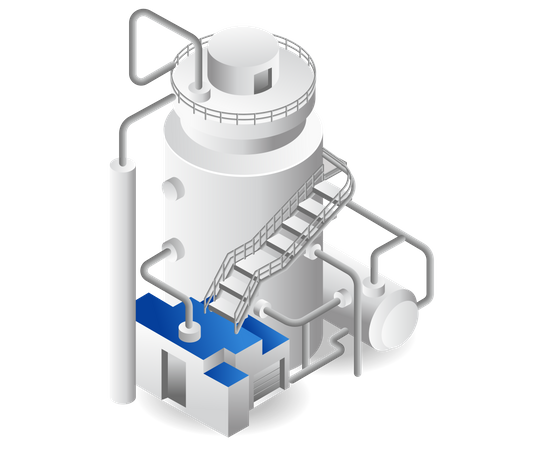 Factory production unit  Illustration