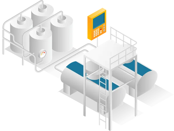 Factory storage tanks  Illustration