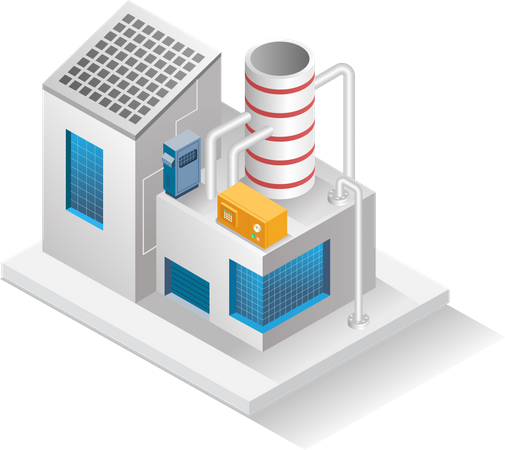 Factory with chimney  Illustration