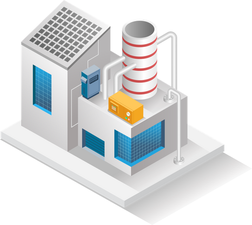 Factory with chimney  Illustration