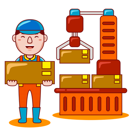 Factory Worker  Illustration