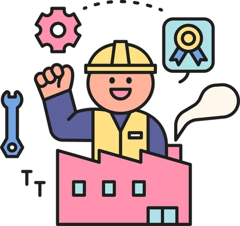 Factory Worker  Illustration