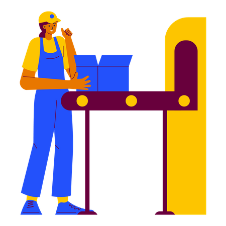 Factory worker  Illustration