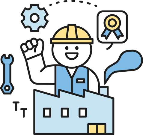 Factory Worker  Illustration