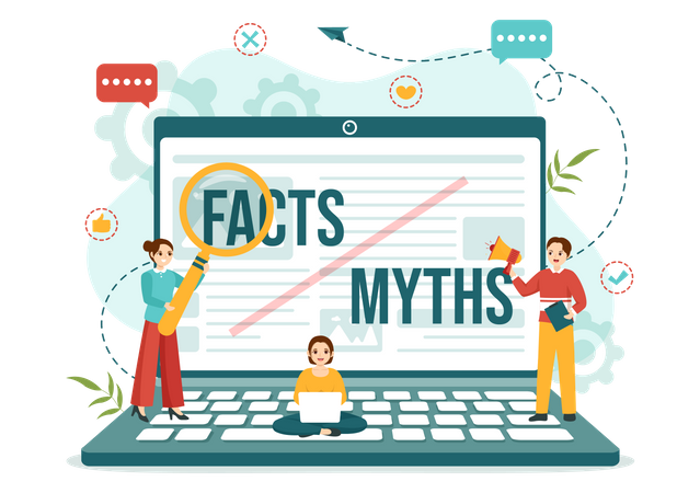 Facts myths  일러스트레이션