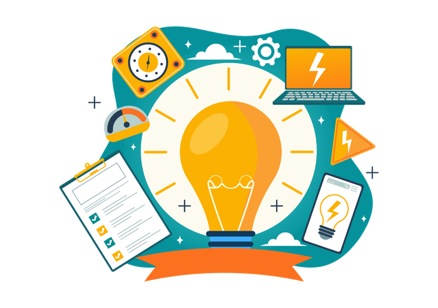 Factura de electricidad  Ilustración