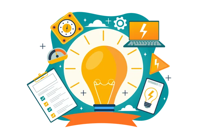 Factura de electricidad  Ilustración