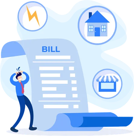 Factura de electricidad  Ilustración