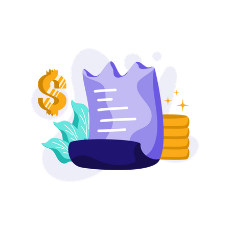 Factura de pago  Ilustración