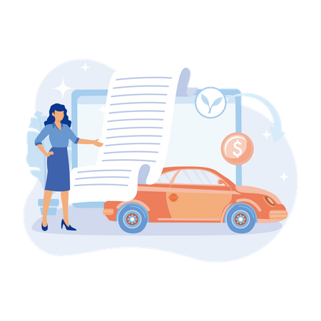 Facture de service de voiture  Illustration