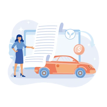 Facture de service de voiture  Illustration