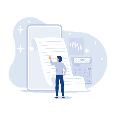 Facture en ligne  Illustration