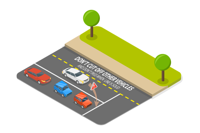 Fahr-Tipps und Fahrregeln  Illustration