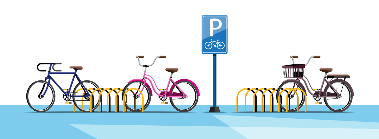 Fahrradabstellplatz  Illustration