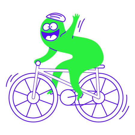 Fahrrad fahren  Illustration