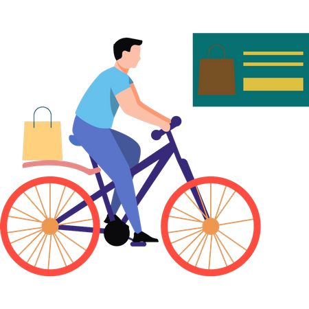 Fahrradlieferung  Illustration