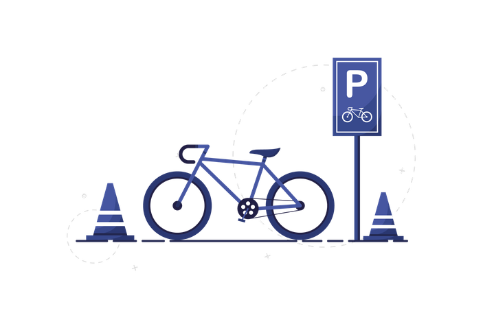 Fahrradabstellplatz  Illustration