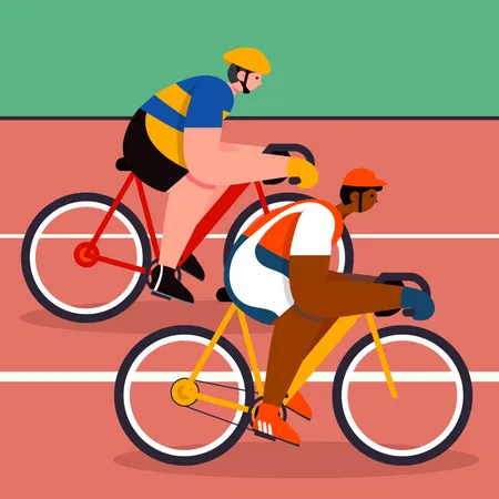 Fahrradrennen  Illustration