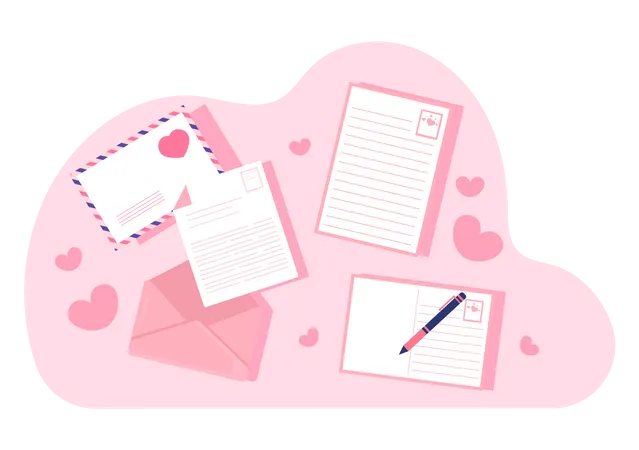 Faire une lettre d'amour  Illustration