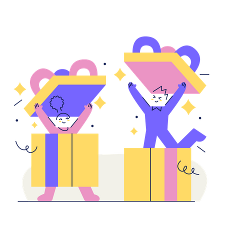 Faire une surprise à un ami  Illustration