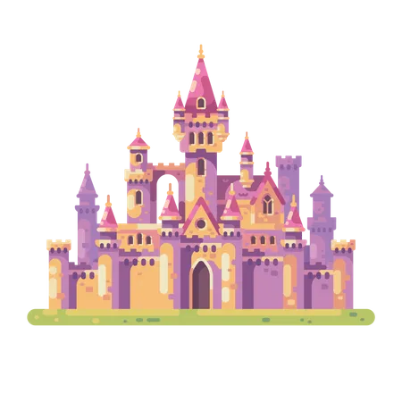 Fairy tale princess castle  Illustration