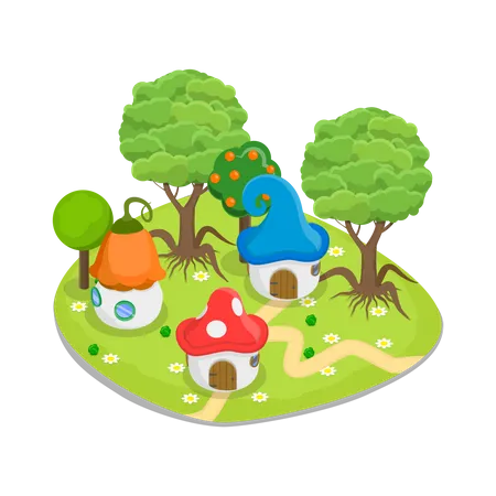 3 D Isometric Flat Vector Set Of Fairytale Characters And Items Medieval Kingdom Objects Collection Item 8 Illustration