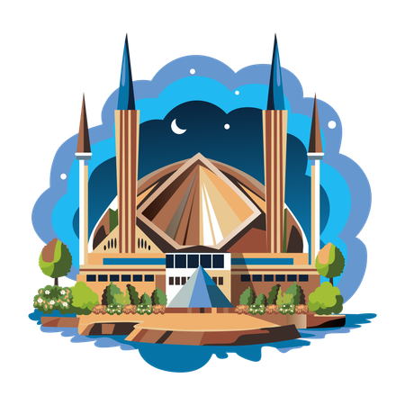 Faisal Mosque  Illustration