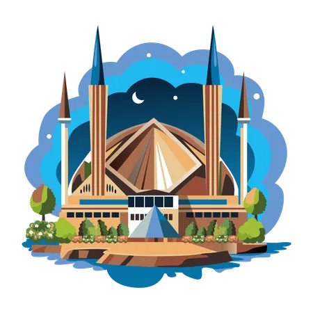 Faisal Mosque  Illustration