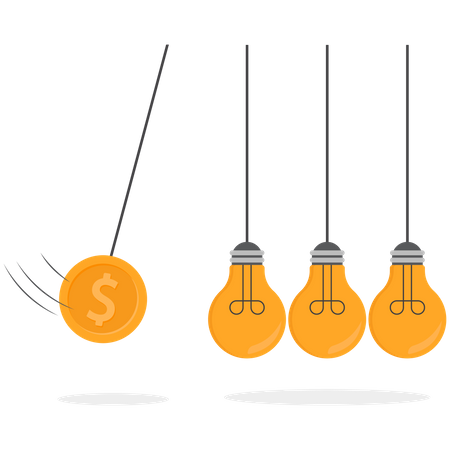 Faíscas de significado financeiro positivo  Ilustração