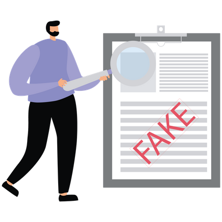 Fake document  Illustration