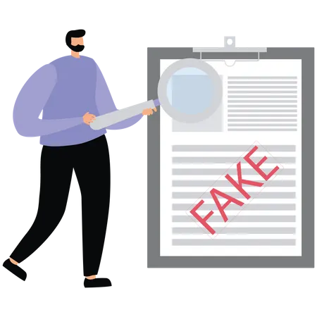 Fake document  Illustration