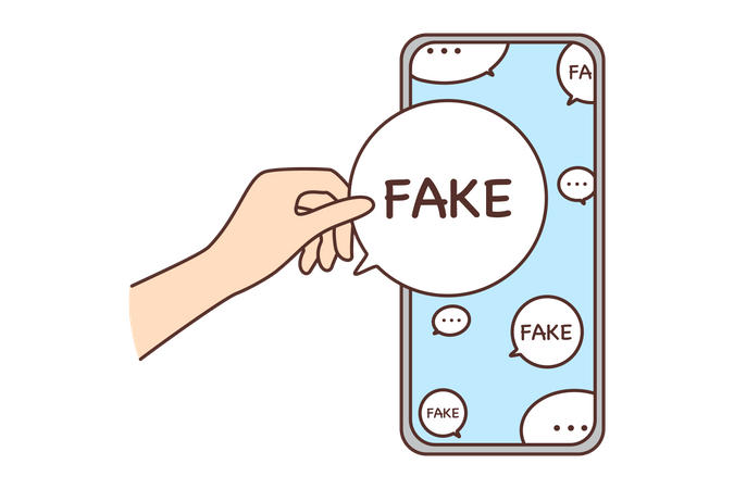 Fake message  Illustration