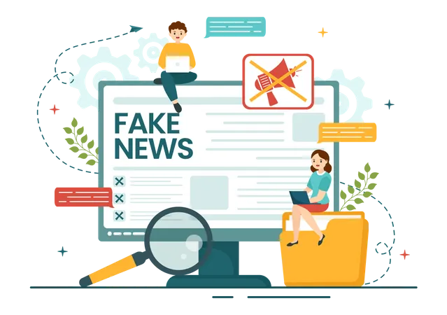 Fact Check Vector Illustration With Myths Vs Facts News For Thorough Checking Or Compare Evidence In Flat Cartoon Hand Drawn Landing Page Templates イラスト