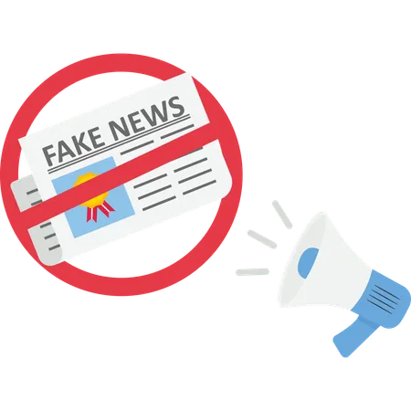 Fake News Or Fact Scanning With Magnifying Glass Vector Illustration Illustration