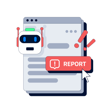 Fake Post from Bot  Illustration