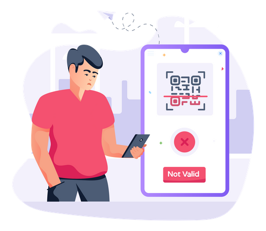 Fake QR  Illustration