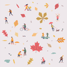 falling leaves illustrations