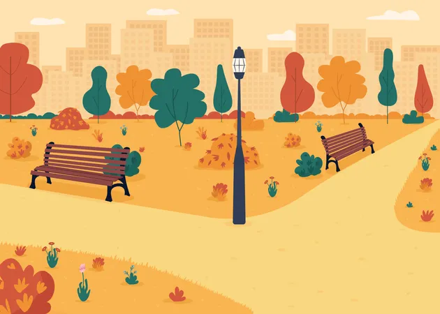 Fall park Illustration
