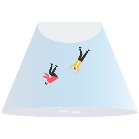 Falling in the Hole  Illustration