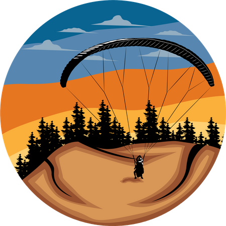 Fallschirmspringen  Illustration