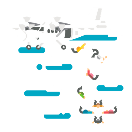 Fallschirmsprung  Illustration