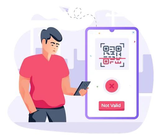 Qr falso  Ilustración